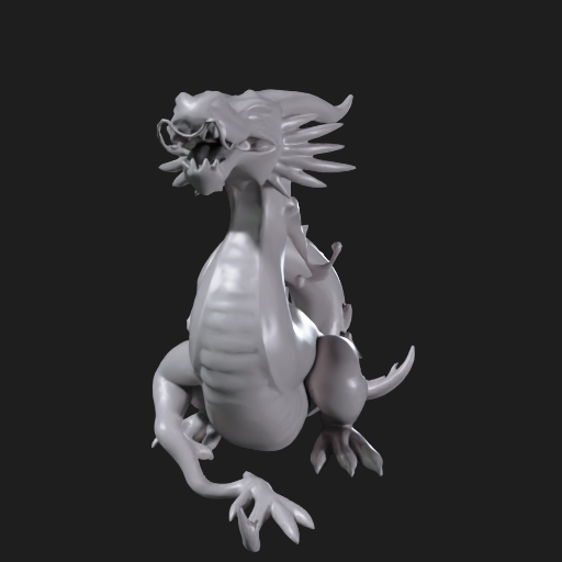 3D printed crystal dragon mini