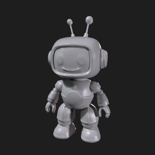 3D printed retro robot toy